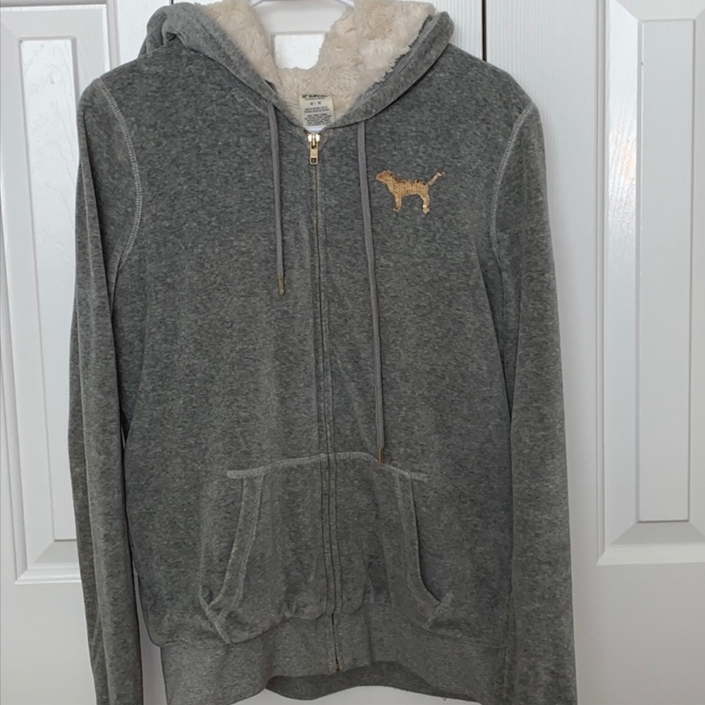 VS PINK BLING SHERPA JACKET